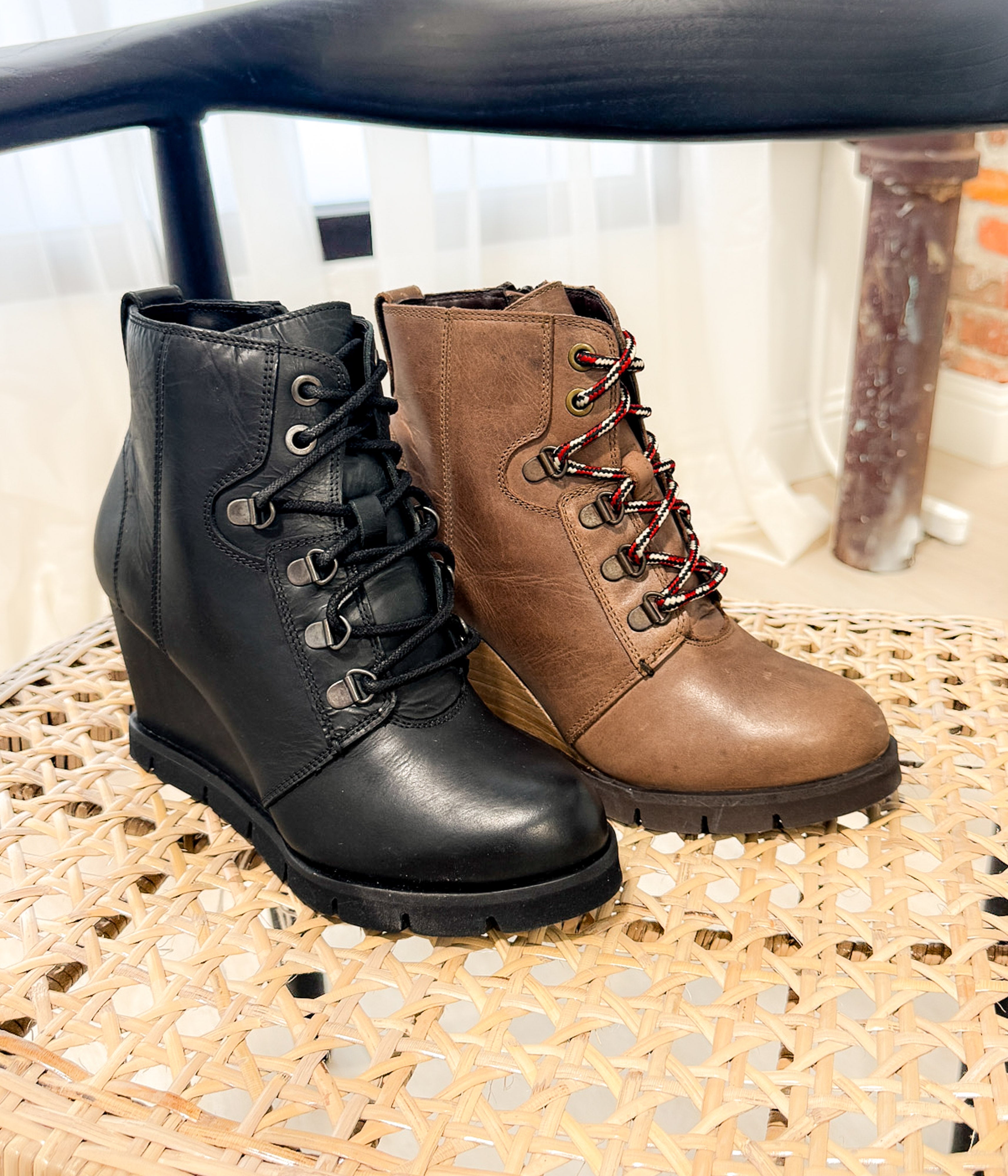 Joana Taupe Wedge Boot With Cushioned Footbed And Side Zip Naughty Monkey